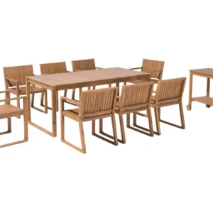 Conjunto Completo para Piquenique Conjunto de jardim em madeira de acácia para 8 pessoas SASSARI