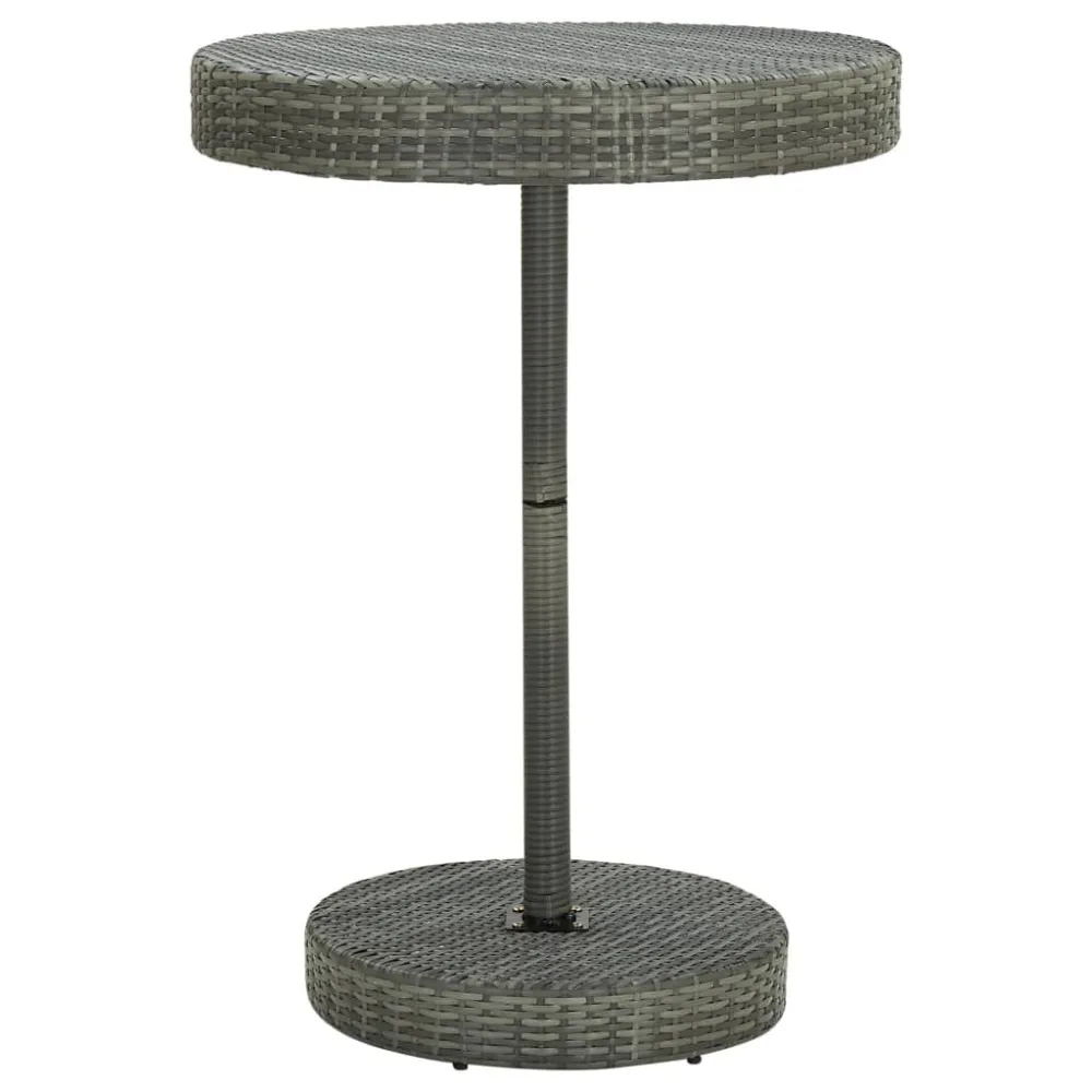 Conjunto Completo para Piquenique Mesa de jardim 75,5x106 cm vime PE cinzento