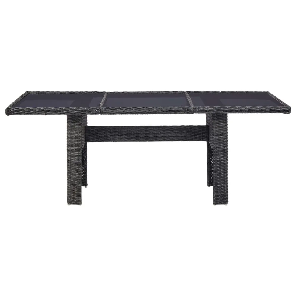 Conjunto Completo para Piquenique 11 pcs conjunto de jantar para jardim vime PE preto