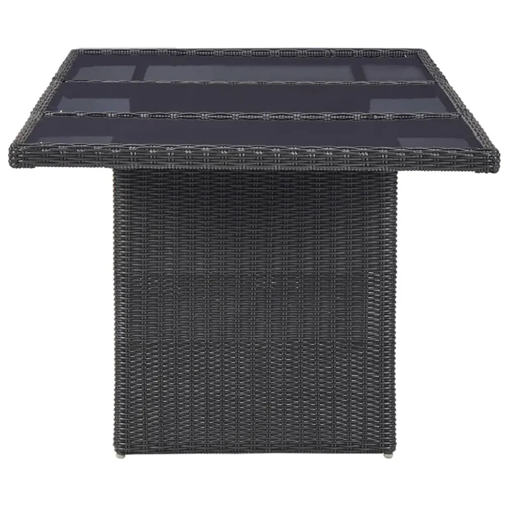 Conjunto Completo para Piquenique 11 pcs conjunto de jantar para jardim vime PE preto