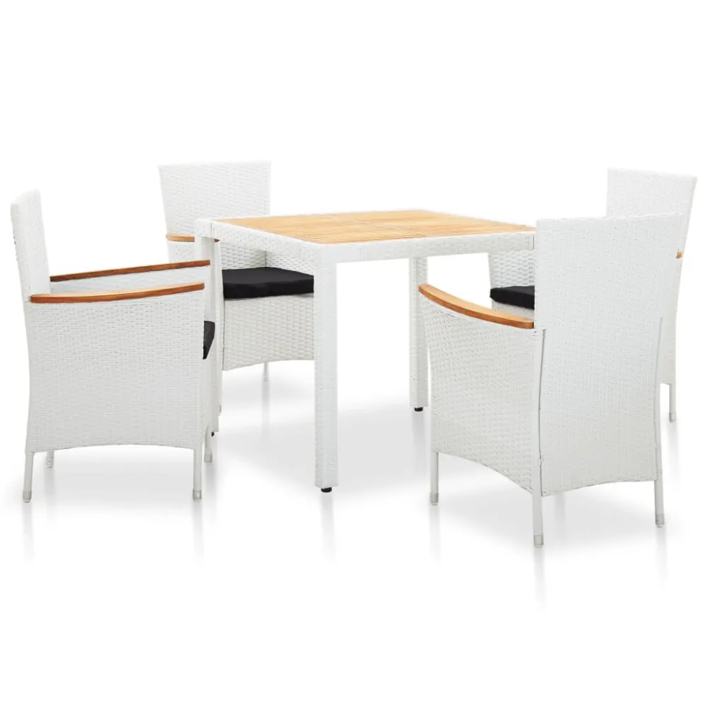 Conjunto Completo para Piquenique 5 pcs conjunto de jantar para exterior vime PE branco