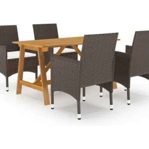 Conjunto Completo para Piquenique 5 peças conjunto de jantar para jardim castanho