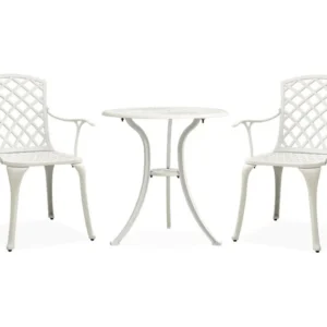 Conjunto Completo para Piquenique 3 peças conjunto de bistrô alumínio fundido branco