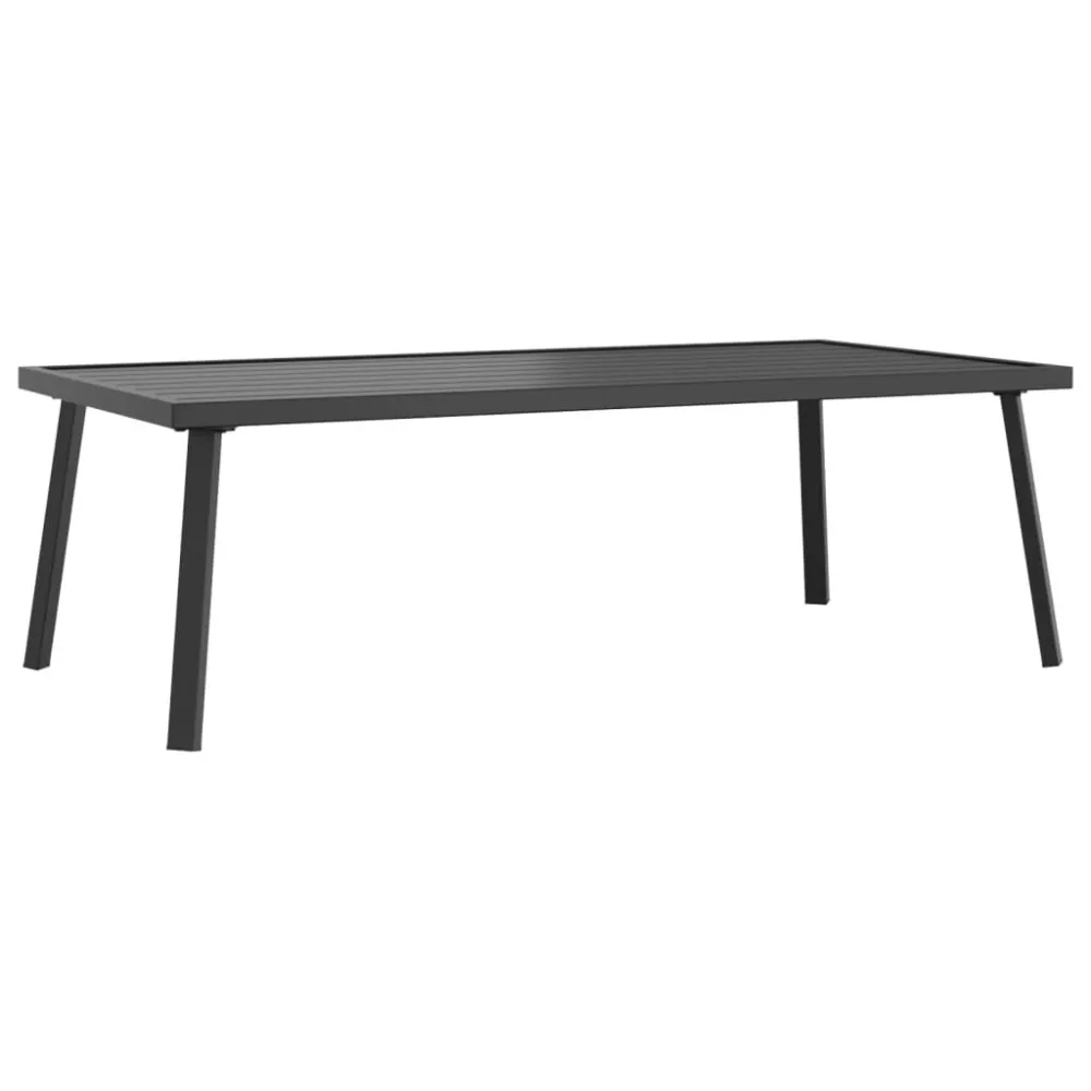 Mesa de centro de jardim 110x55x35 cm ço antracite com Garantia de 1 Ano