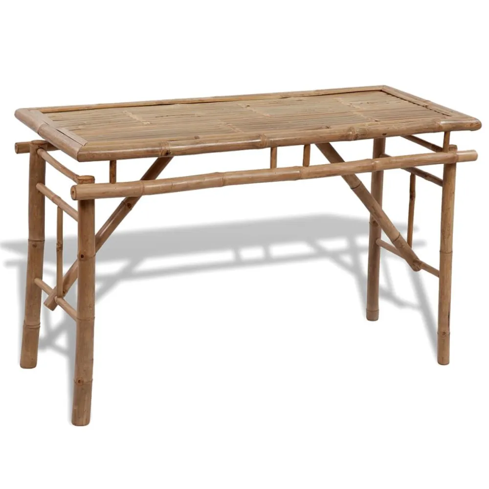 Mesa de cerveja com 2 bancos 100 cm bambu com Garantia de 1 Ano