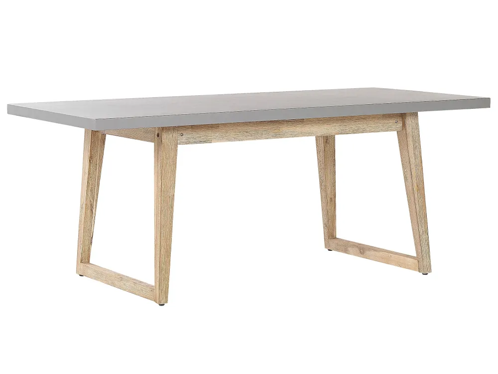 Mesa de jardim de cimento 180 x 90 cm cinzento ORIA | Material Impermeável