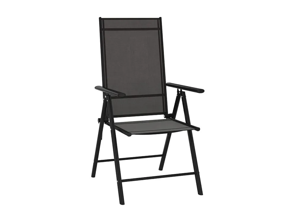 10 peças conjunto de jantar para jardim preto e antracite | Material Impermeável
