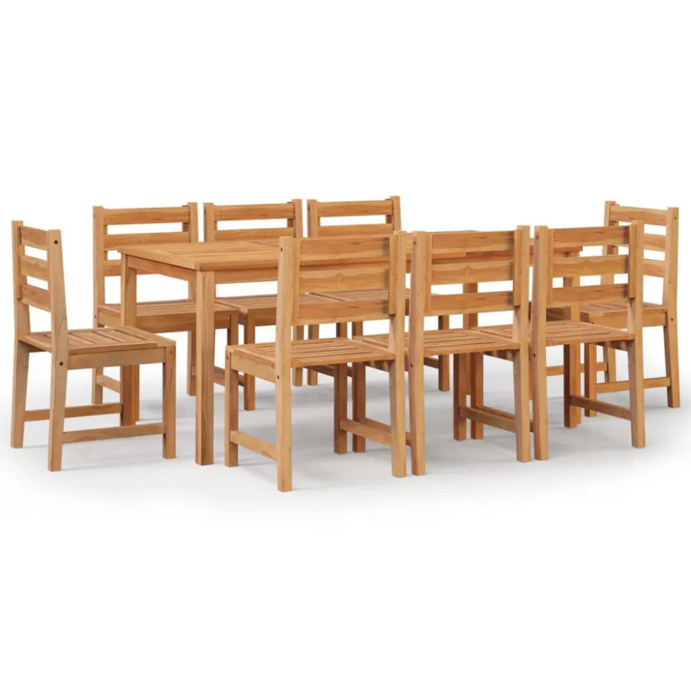 Premium Resistente à Intempérie 9 pcs conjunto de jantar para jardim madeira de teca maciç
