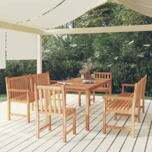 Premium Resistente à Intempérie 5 peças conjunto de jantar para jardim madeira de teca maciç
