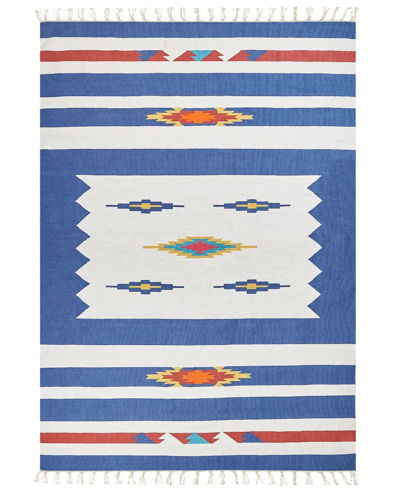 Tapete Kilim em algodão multicolorido 200 x 300 cm VARSER