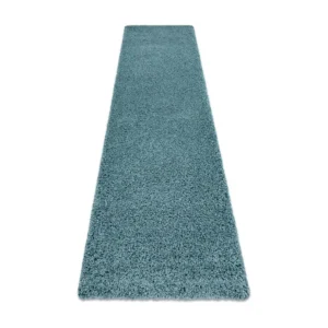 Tapete de Lã Natural Tapete, Passadeira SOFFI shaggy 5cm azul - para cozinha, ante-sala, co 80x200 cm