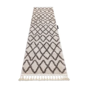 Tapete, Passadeira BERBER BENI creme - para cozinha, ante-sala, corred 70x200 cm | Lavável na Máquina |
