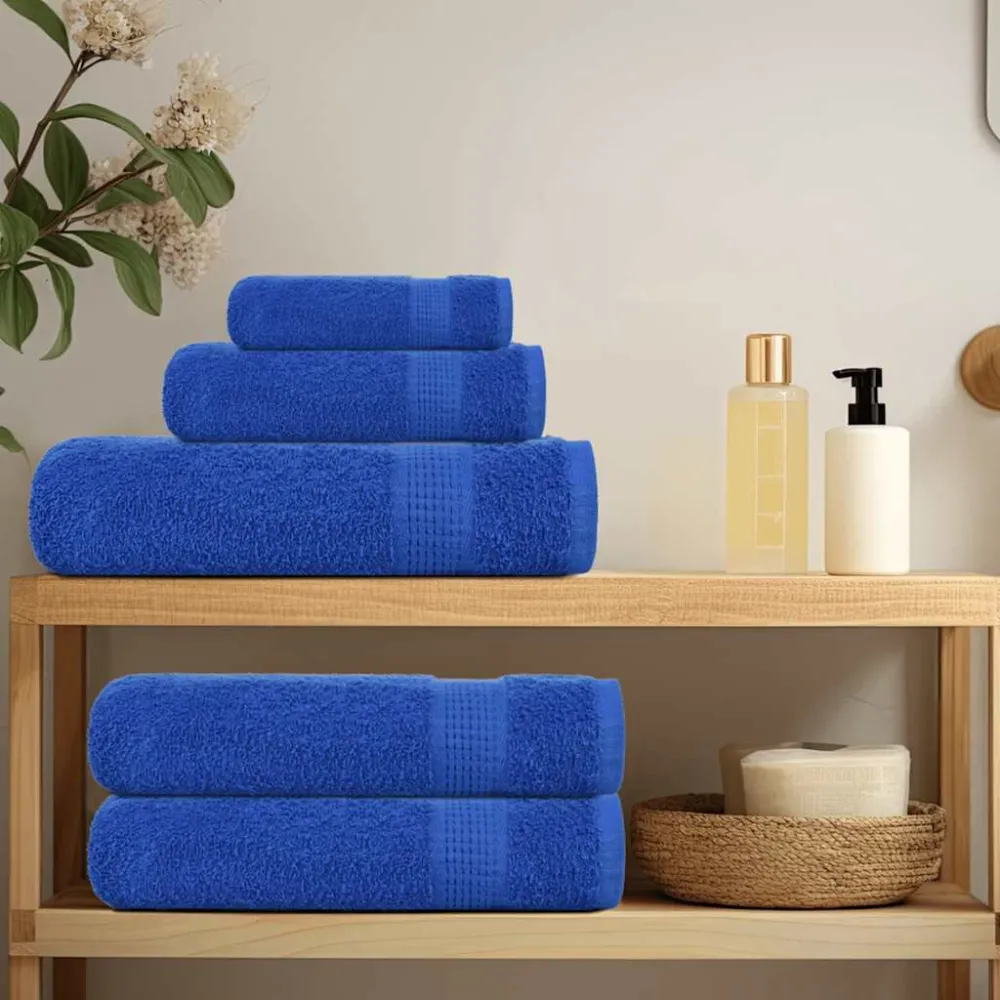 12pcs Conjunto toalhas banho 360 gsm 100% algodão azul para Spa e Piscina