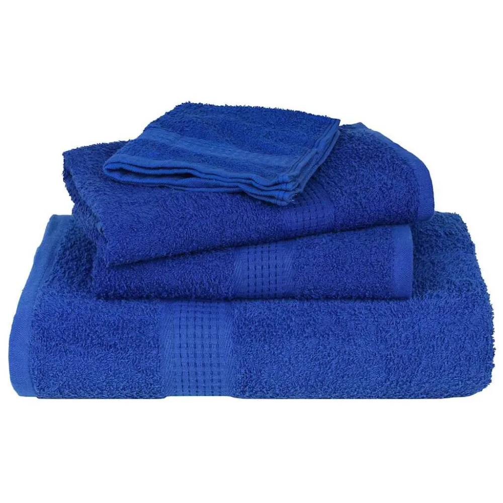 12pcs Conjunto toalhas banho 360 gsm 100% algodão azul para Spa e Piscina