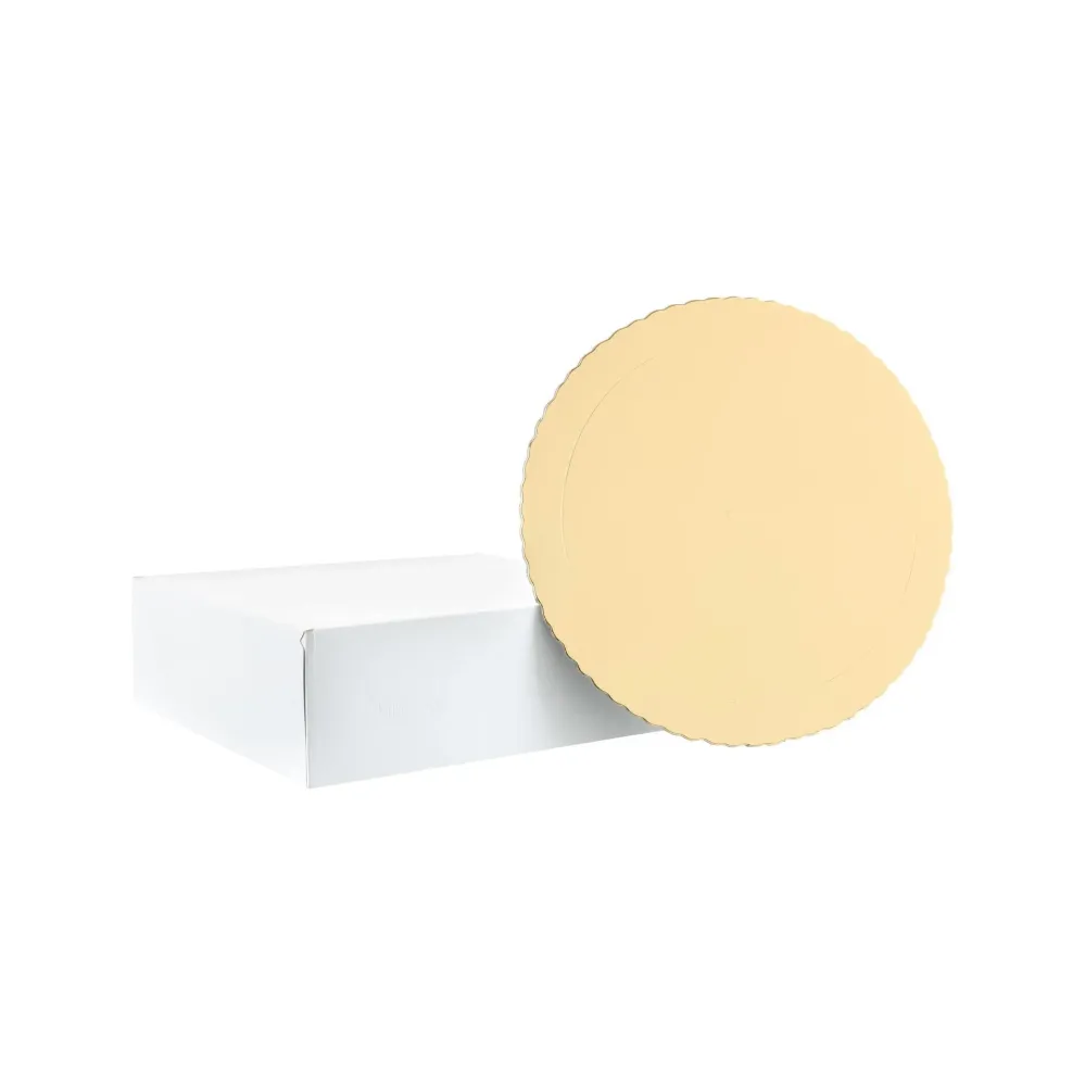 Conjunto Base 32cm Dourada e Caixa Cartolina em Nylon Resistente