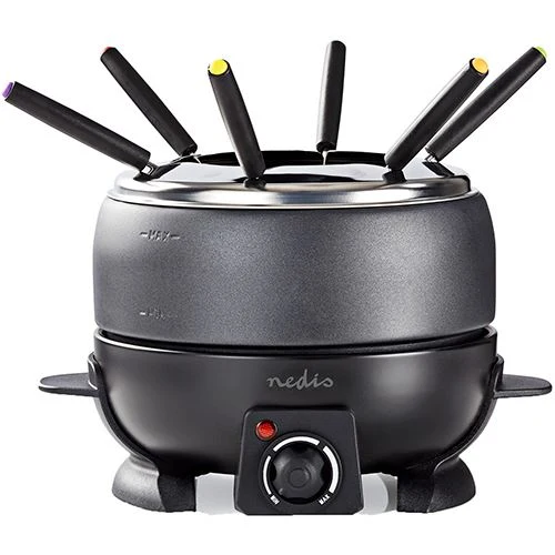 Conjunto de Fondue Nedis para 6 Pessoas - Preto para Uso Geral