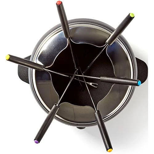 Conjunto de Fondue Nedis para 6 Pessoas - Preto para Uso Geral