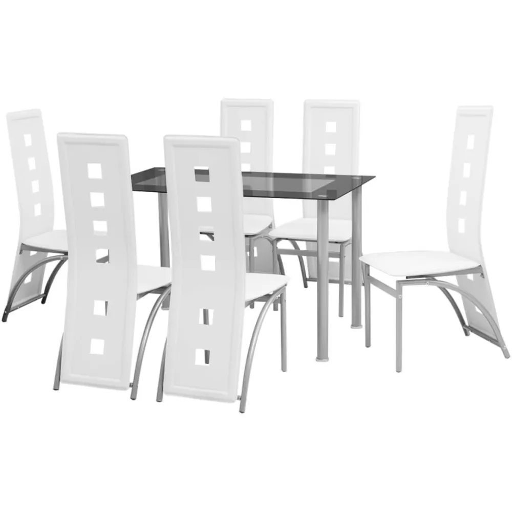 Conjunto de jantar 7 pcs branco Montagem em 30 Minutos