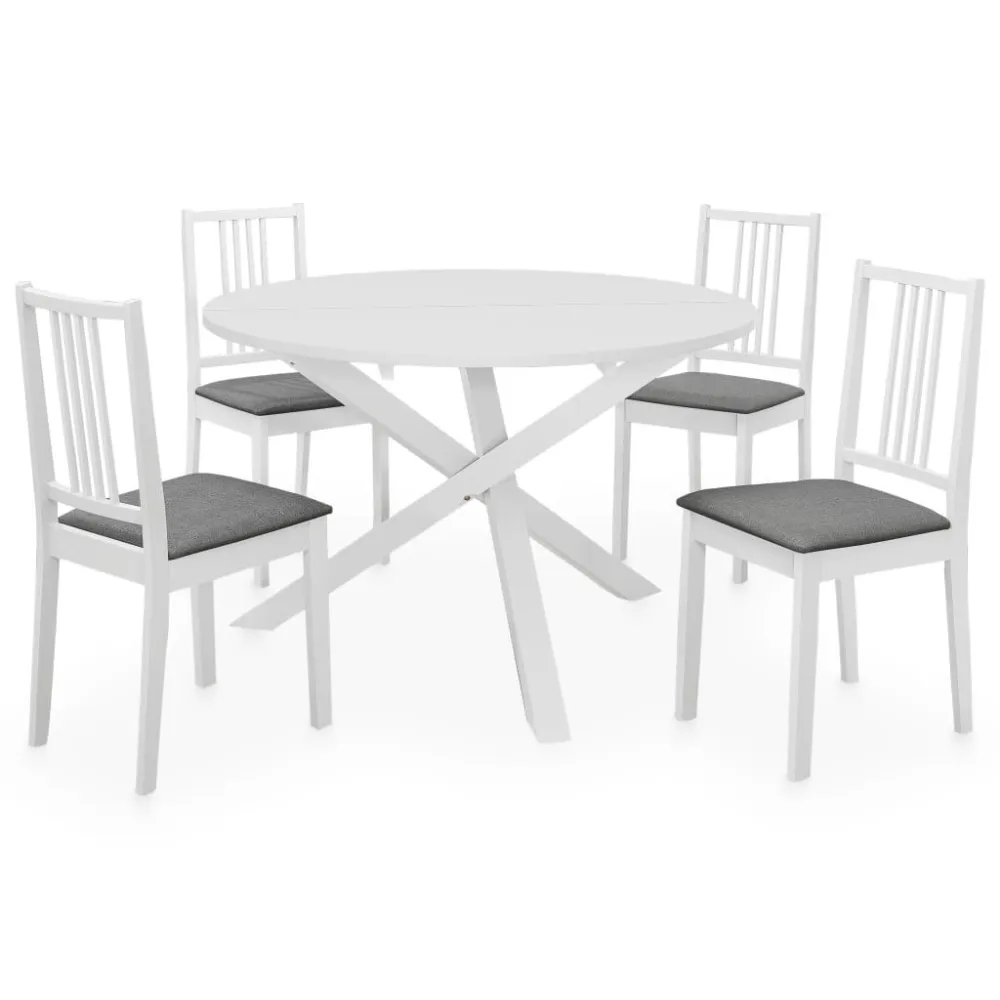 5 pcs conjunto de jantar MDF branco com Garantia Estendida