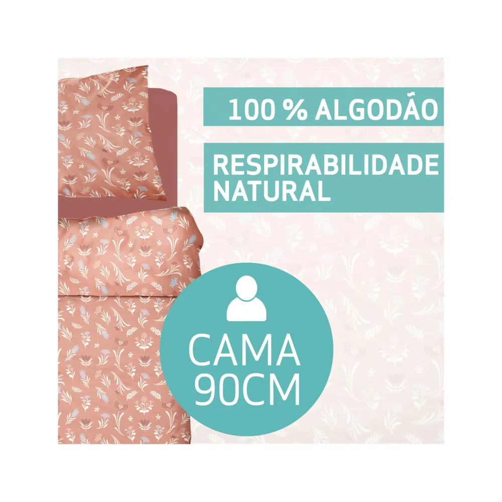 Guarda-Roupa Espelhado Conjunto Lençóis Algodão Plantópia