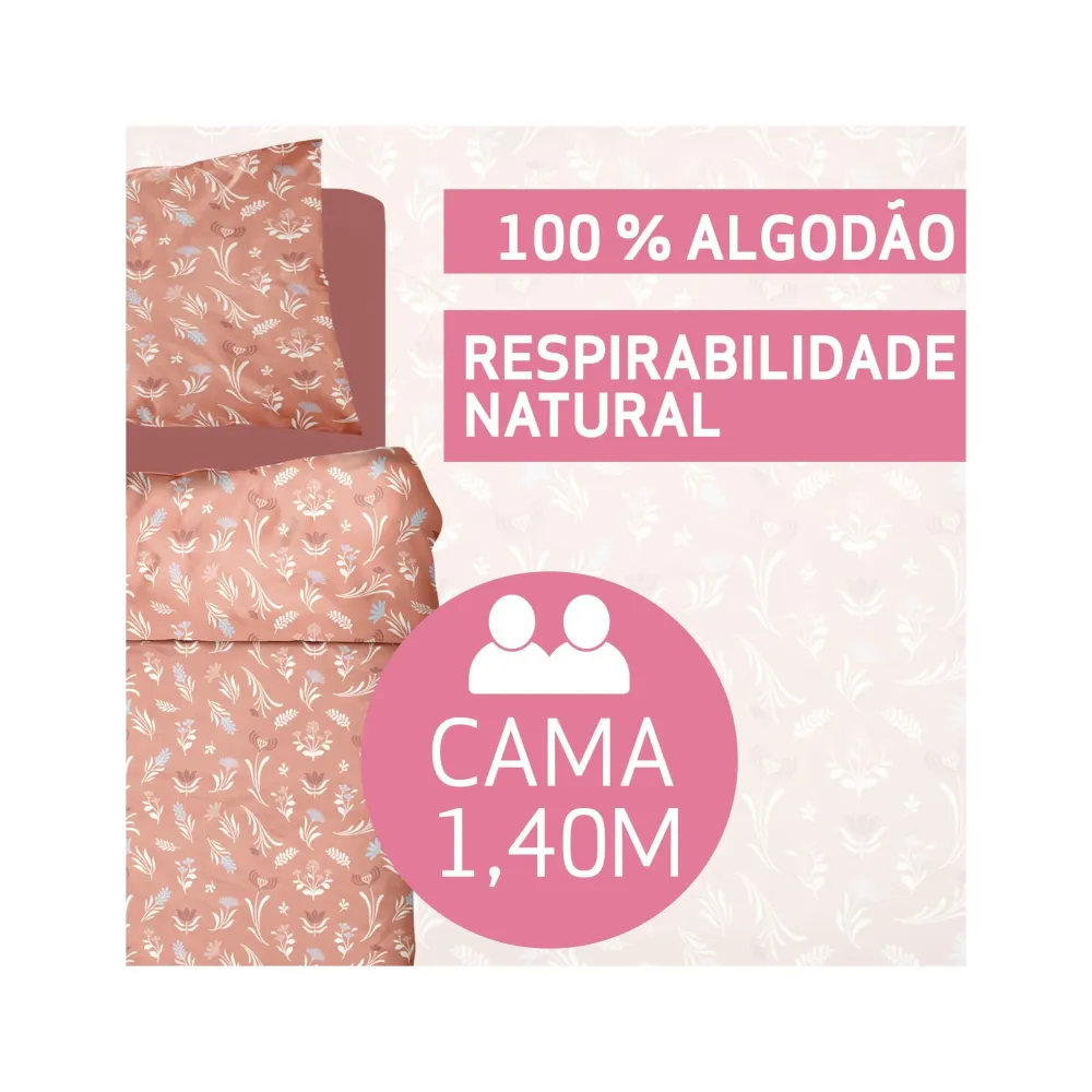 Guarda-Roupa Espelhado Conjunto Lençóis Algodão Plantópia