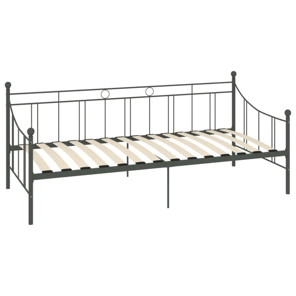 Estrutura sofá-cama 90x200 cm metálico cinzento com Toalhas Combinadas