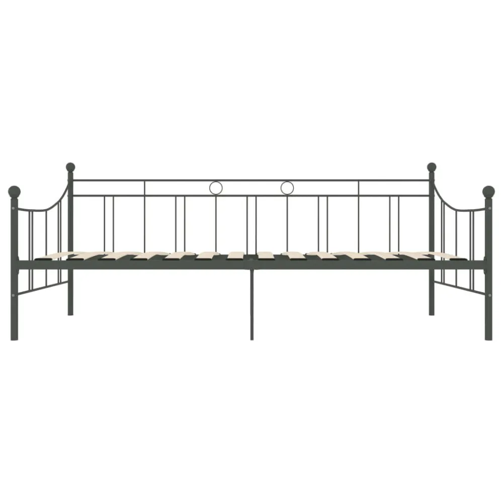Estrutura sofá-cama 90x200 cm metálico cinzento com Toalhas Combinadas