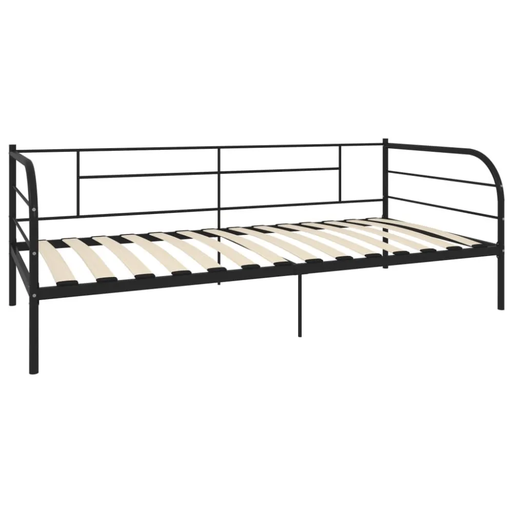 Estrutura sofá-cama 90x200 cm metálico preto