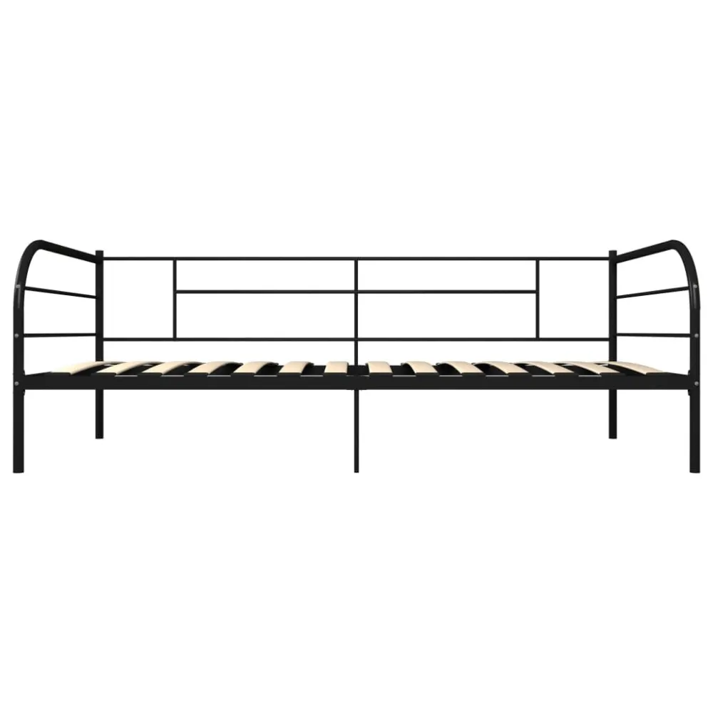 Estrutura sofá-cama 90x200 cm metálico preto
