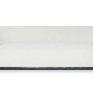 Sofá de 3 lugares design Stiffan Tecido bouclé Creme para Bebés