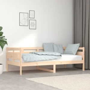 Sofá-cama madeira de pinho maciç 90x190 cm para Mudanç de Casa