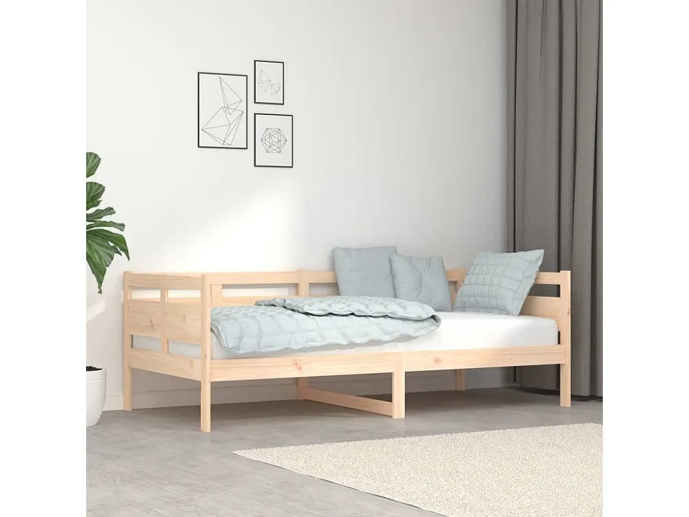 Sofá-cama madeira de pinho maciç 90x190 cm para Mudanç de Casa
