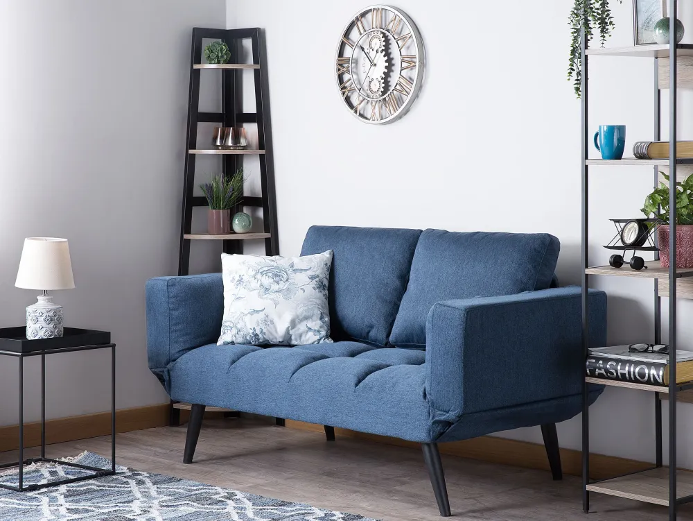 Sofá-cama em tecido azul marinho BREKKE para Bebés