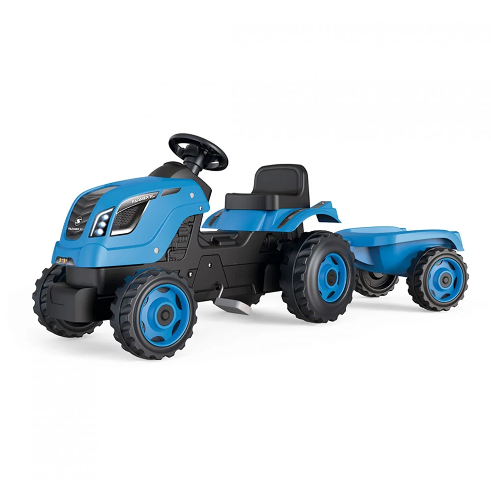 Cortador Robô Trator Agricultor XL + Reboque - Azul