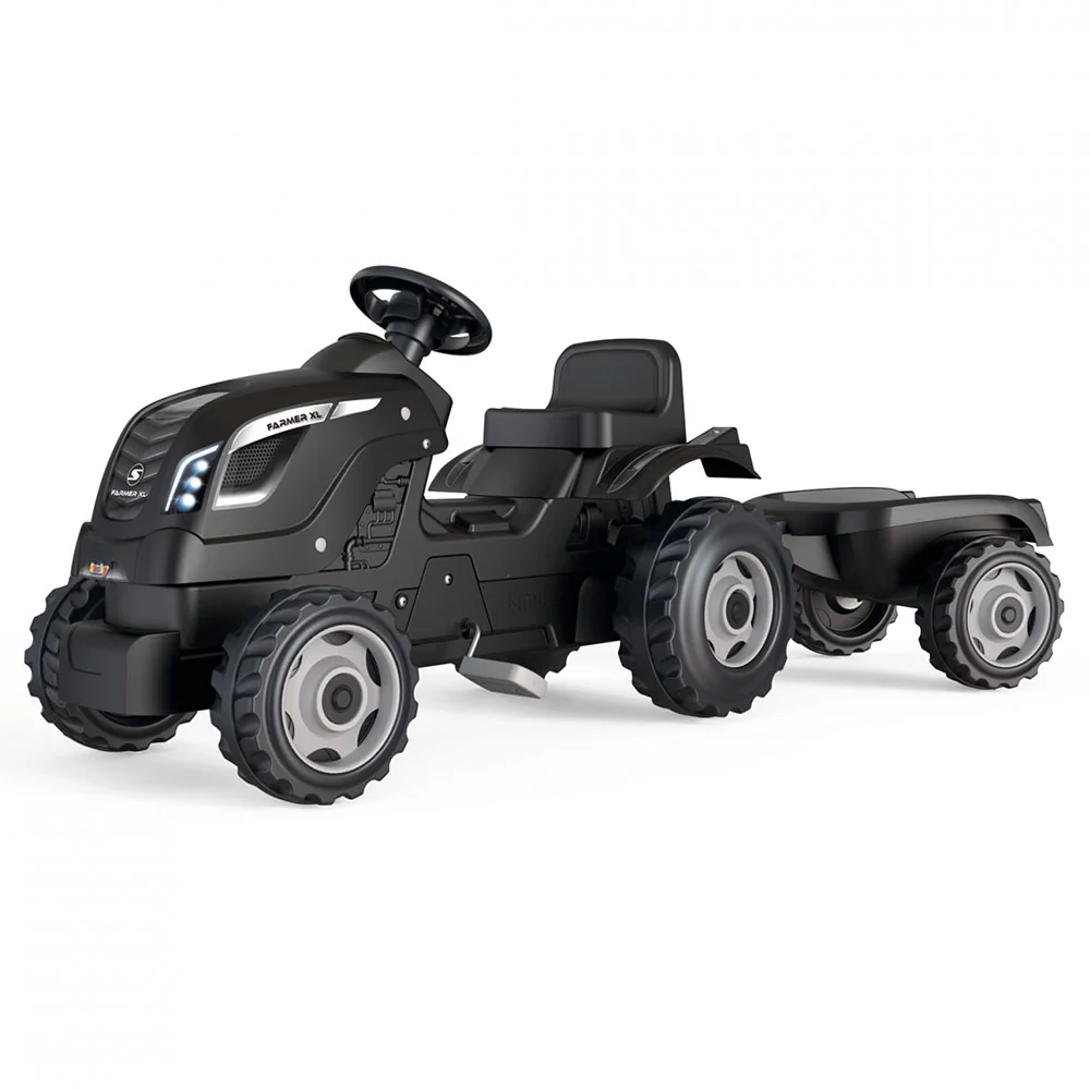 Profissional Trator Agricultor XL + Reboque - Preto