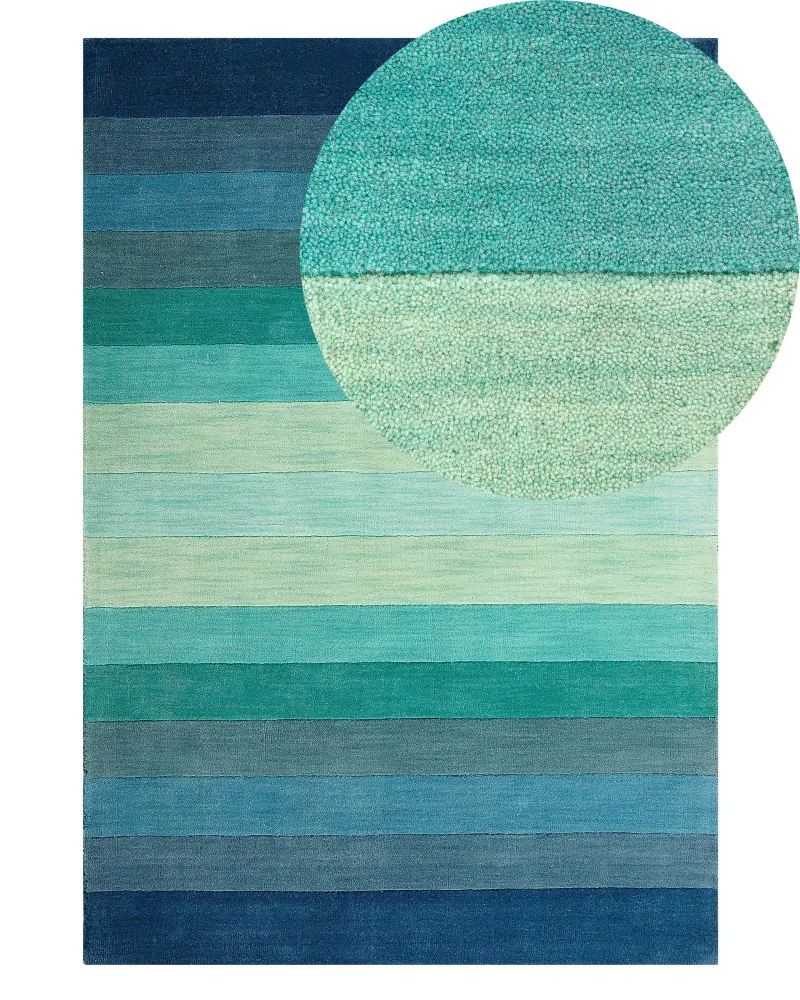 Wool Area Rug 140 x 200 cm Multicolour MAILSI