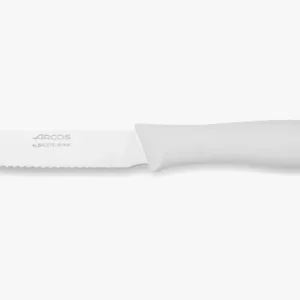 Conjunto de Talheres Faca de mesa 110 mm Arcos com cabo branco, da série Nova