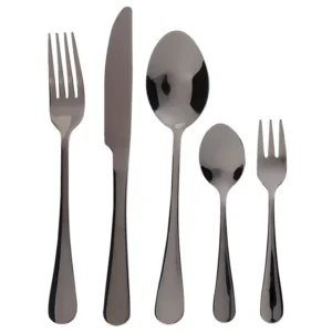 Conjunto de 30 talheres FUSILLI Preto - Conjunto Completo