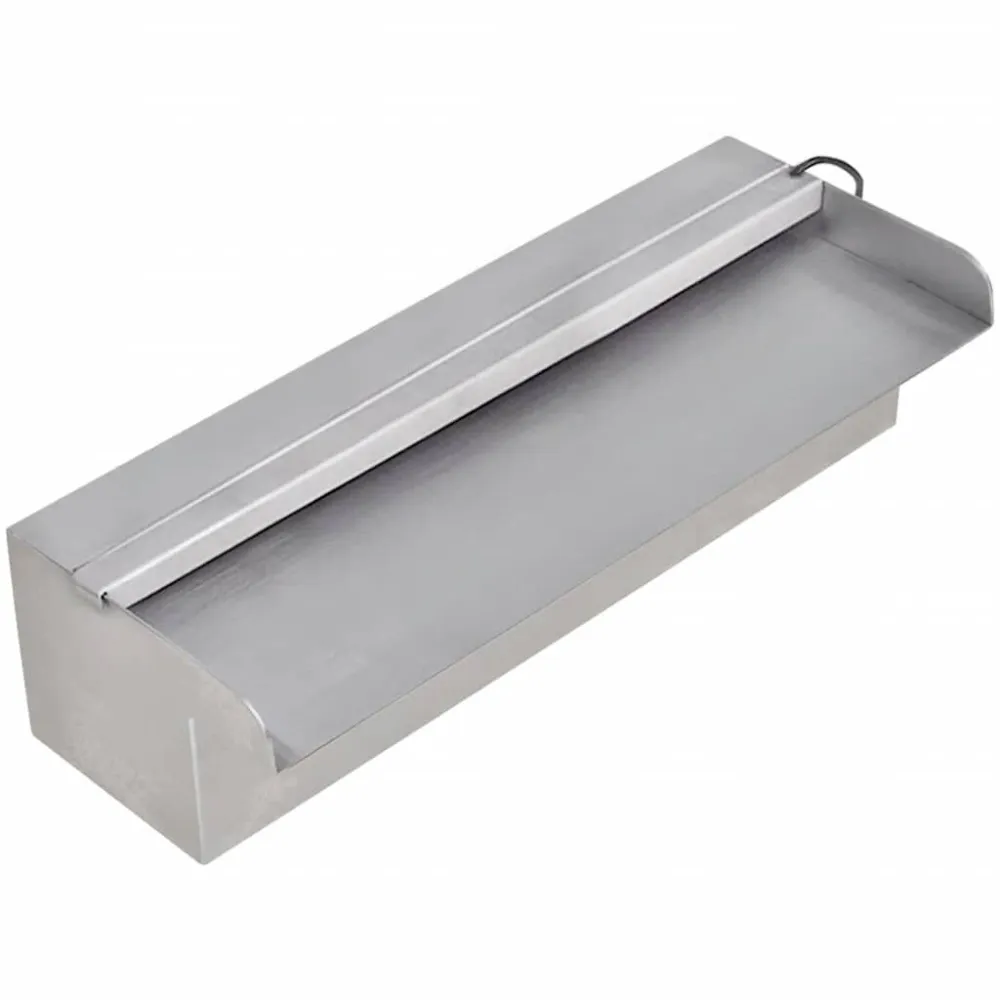 Fonte para piscina retangular com LEDs 30 cm ço inoxidável