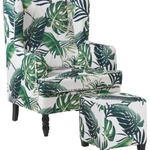 Premium de Algodão Poltrona SANDSET Tecido Verde evidente