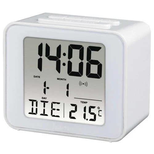 Rádio Despertador Hama Eletrônico 00176911 Branco 30 cm de Diâmetro