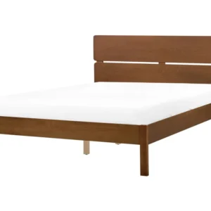 Cama de casal em madeira clara 140 x 200 cm BOISSET - Antialérgico e Macio