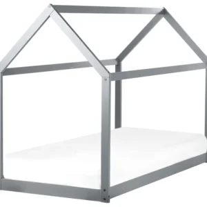 Wooden Kids House Bed EU Simples Size Grey TOSSE