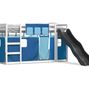 Almofada de Corpo Beliche com escorrega e cortinas 90x190 cm azul