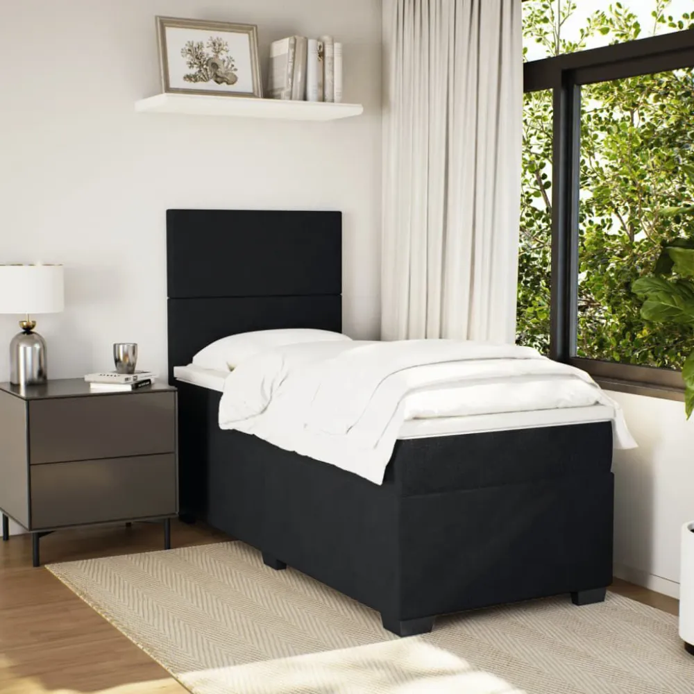 Cama com molasemcolchão 100x200 cm veludo preto compatible Capa de Edredão