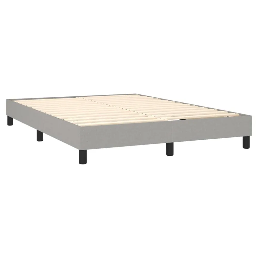 Cama com molasemcolchão 140x200 cm tecido cinzento-claro from Portugal