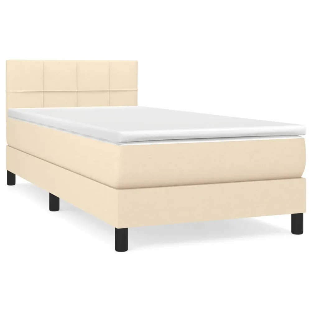Cama com molasemcolchão 90x200 cm tecido cor crème compatible Capa de Edredão