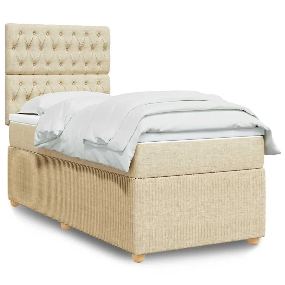 Colcha Acolchoada de Pluma Cama com molasemcolchão 90x190 cm tecido cor creme