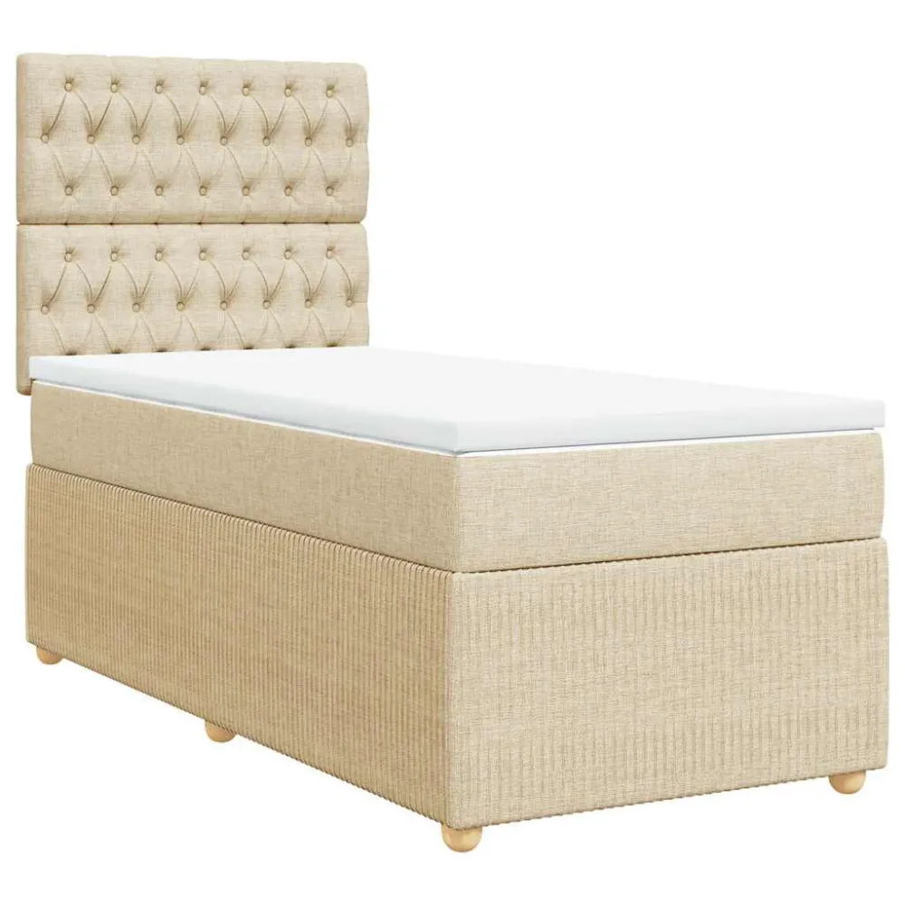 Colcha Acolchoada de Pluma Cama com molasemcolchão 90x190 cm tecido cor creme