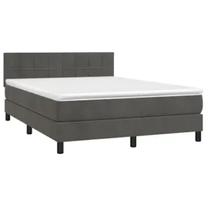Colcha Acolchoada de Pluma Cama com molasemcolchão 140x190 cm veludo cinzento-escuro